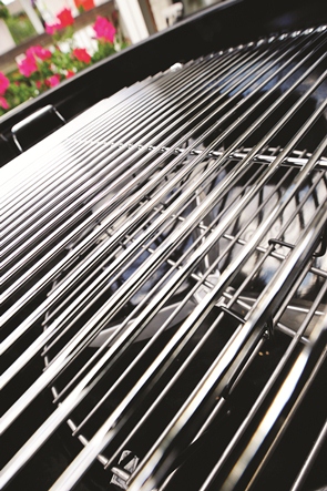 close up of a BBQ rack